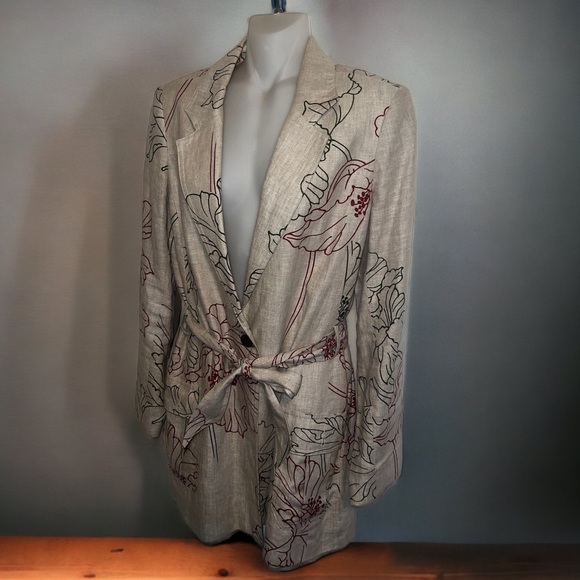 Vintage Carrie Hutton Linen Blazer Size 8 - Picture 1 of 8